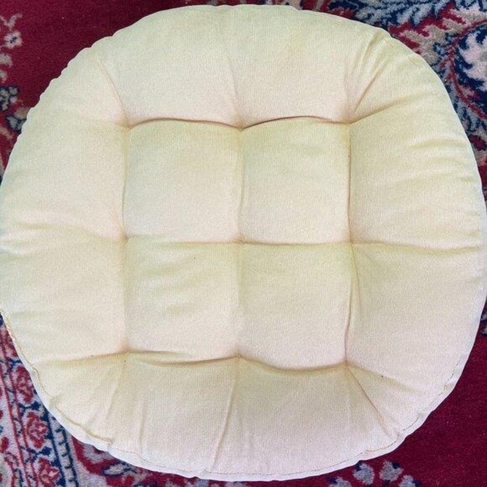 Large light corduroy sitting pillow for humans or pets. brand new